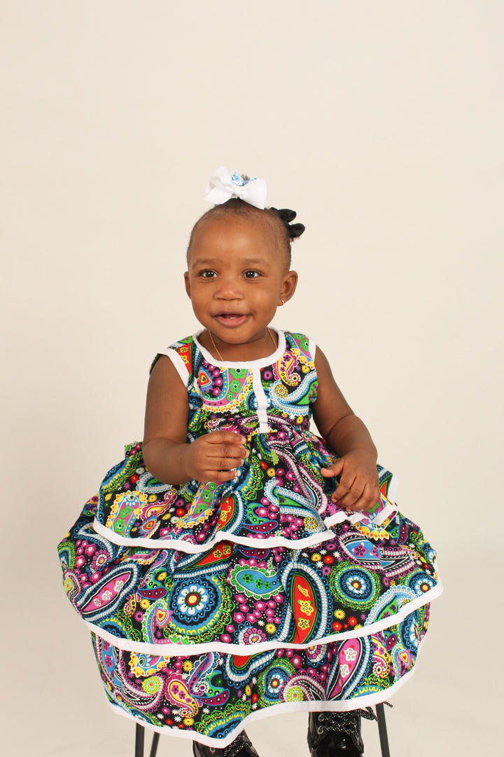 Kids ankara print dress - Demilade