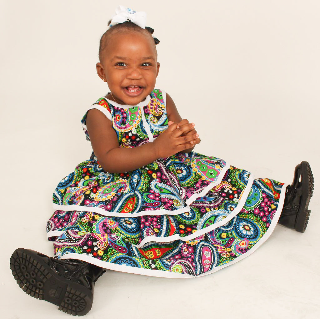 Kids ankara print dress - Demilade