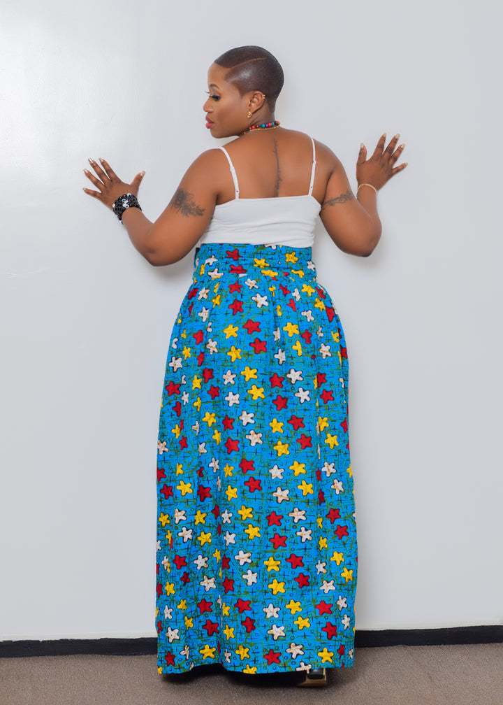 Ankara Patterned Skirt With Slit