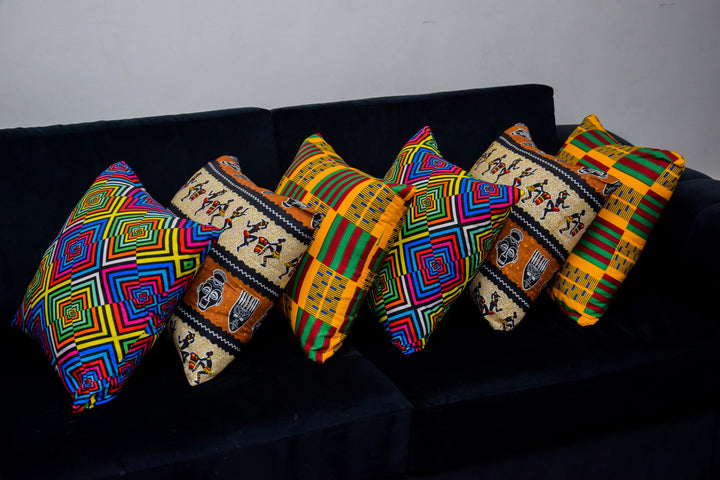 Ankara Print Throw Pillows