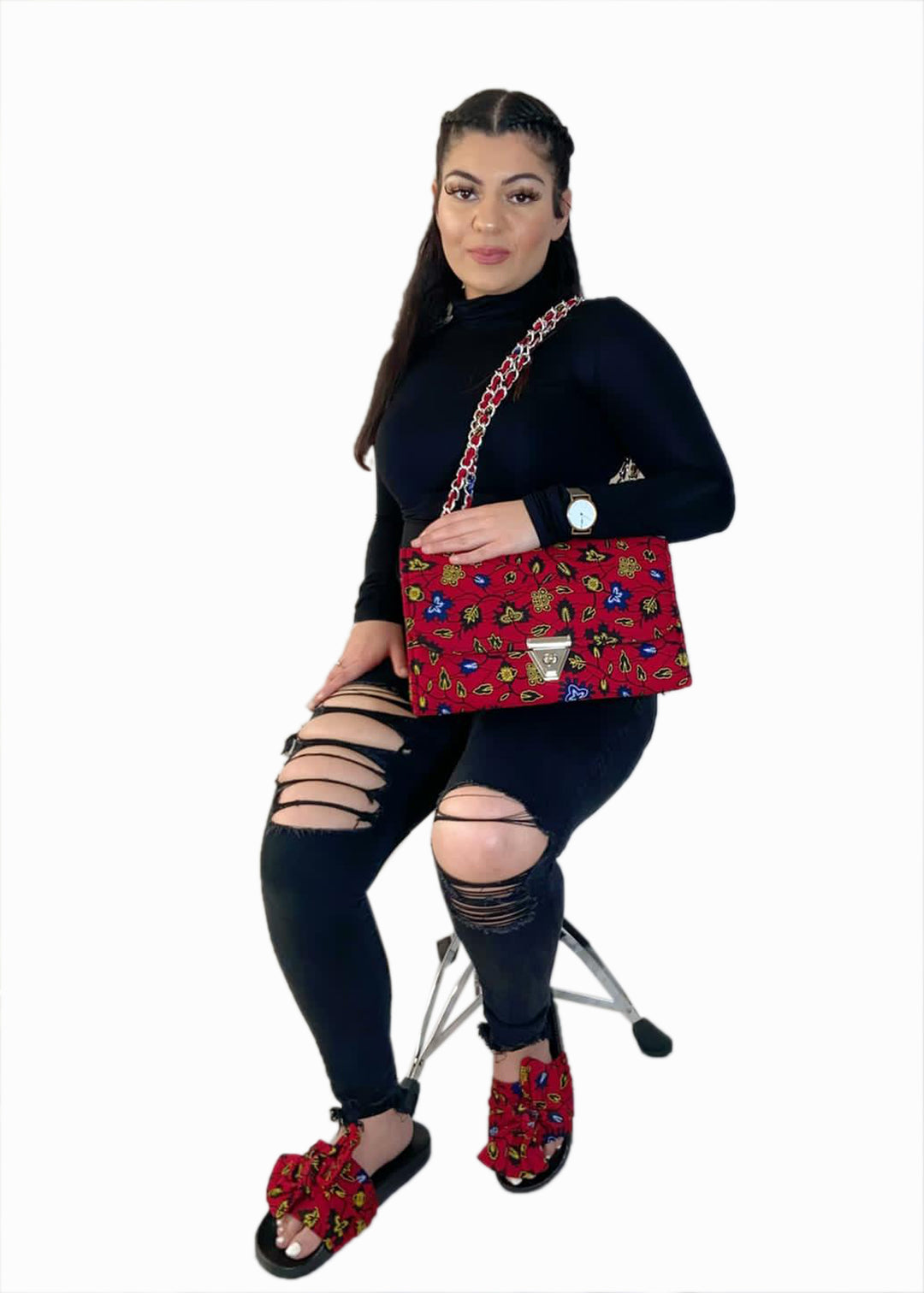 Ankara Shoulder Bag with Matching Slippers