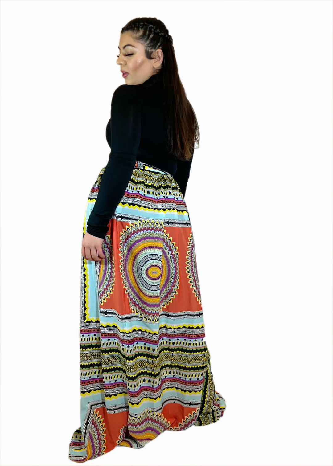 Patterned Maxi Skirt