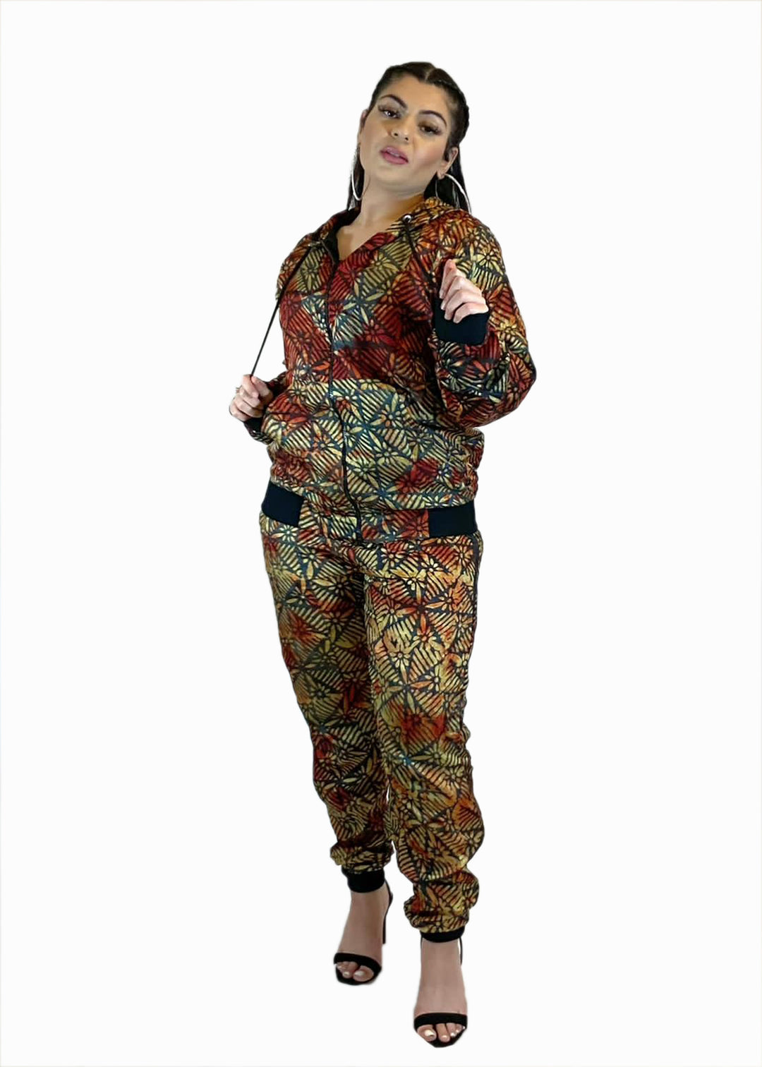 Unisex Ankara Hoodie With Joggers