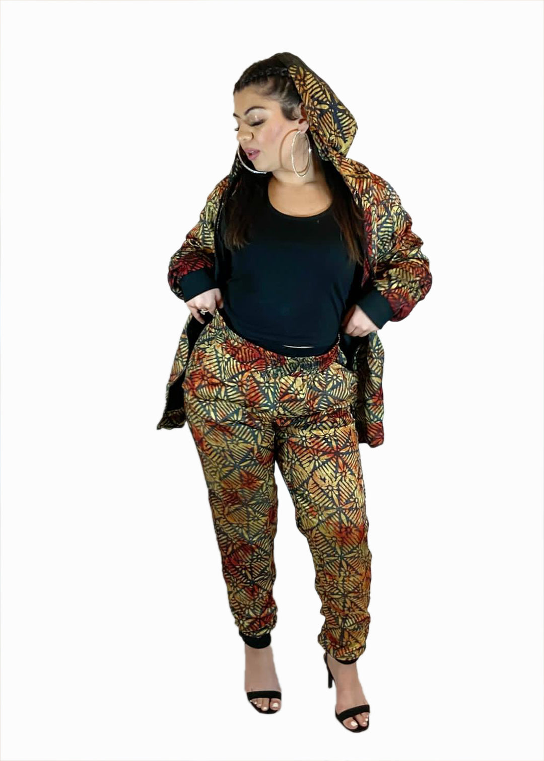 Unisex Ankara Hoodie With Joggers