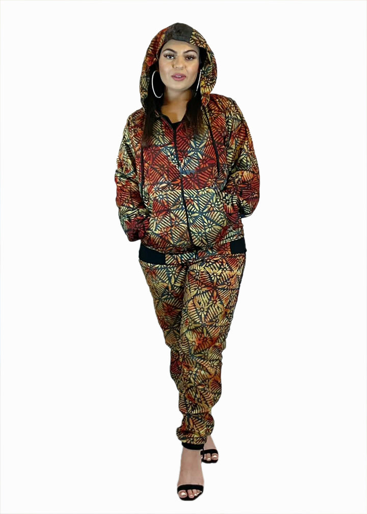 Unisex Ankara Hoodie With Joggers