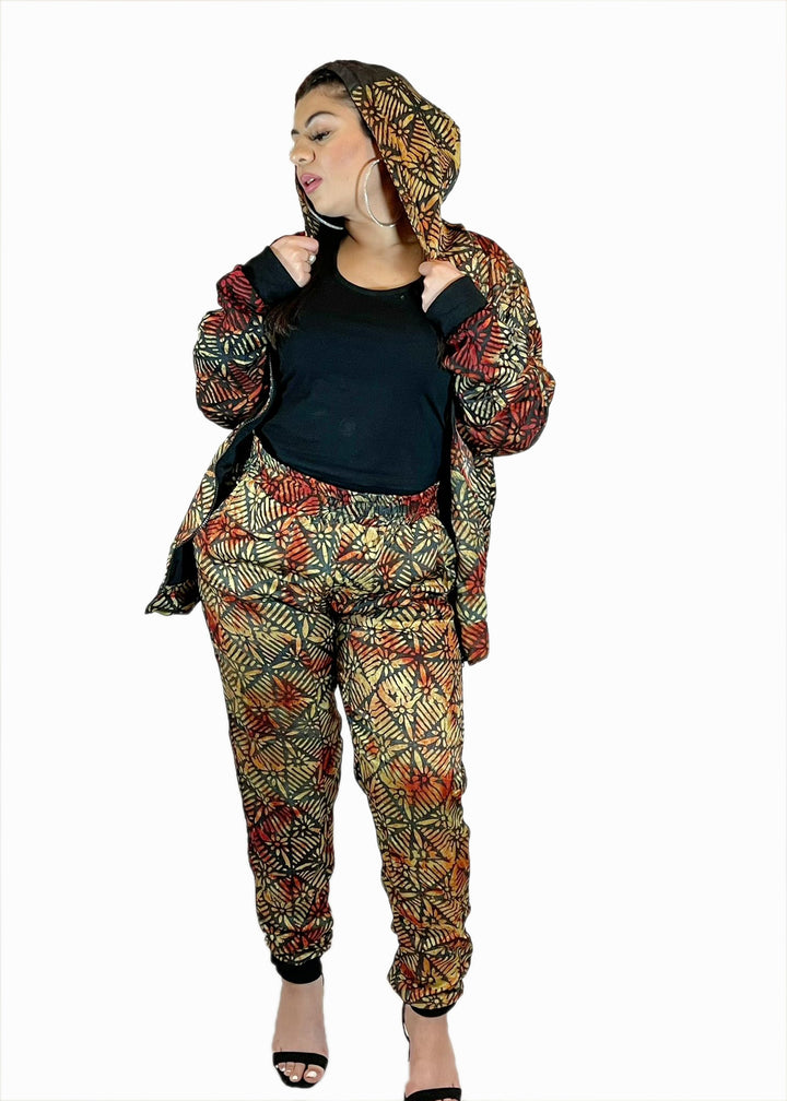 Unisex Ankara Hoodie With Joggers