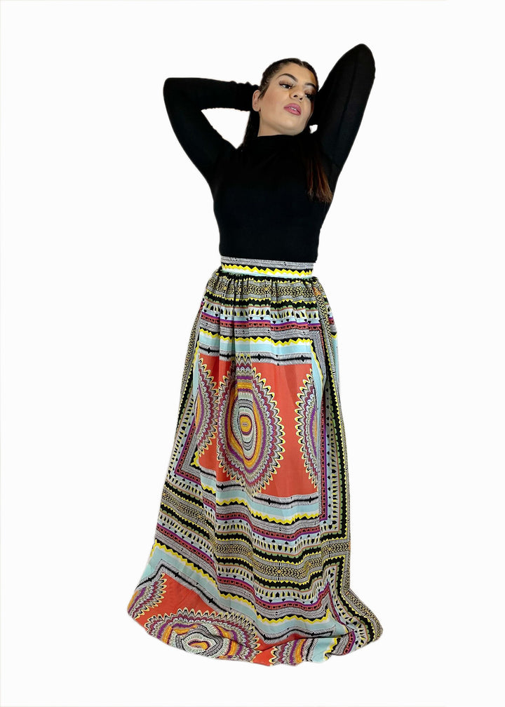 Patterned Maxi Skirt