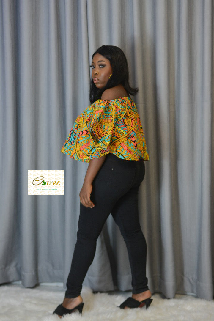 Adunii Off Shoulder Top With Matching Shirt