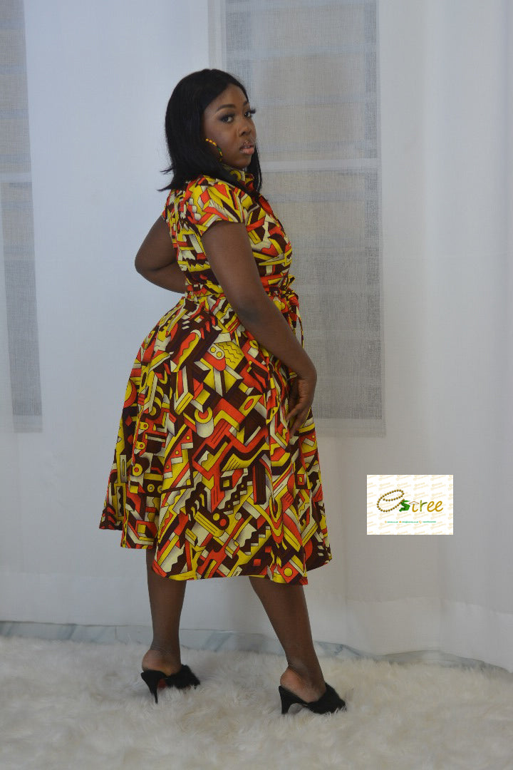 Anike mixed patterned dress