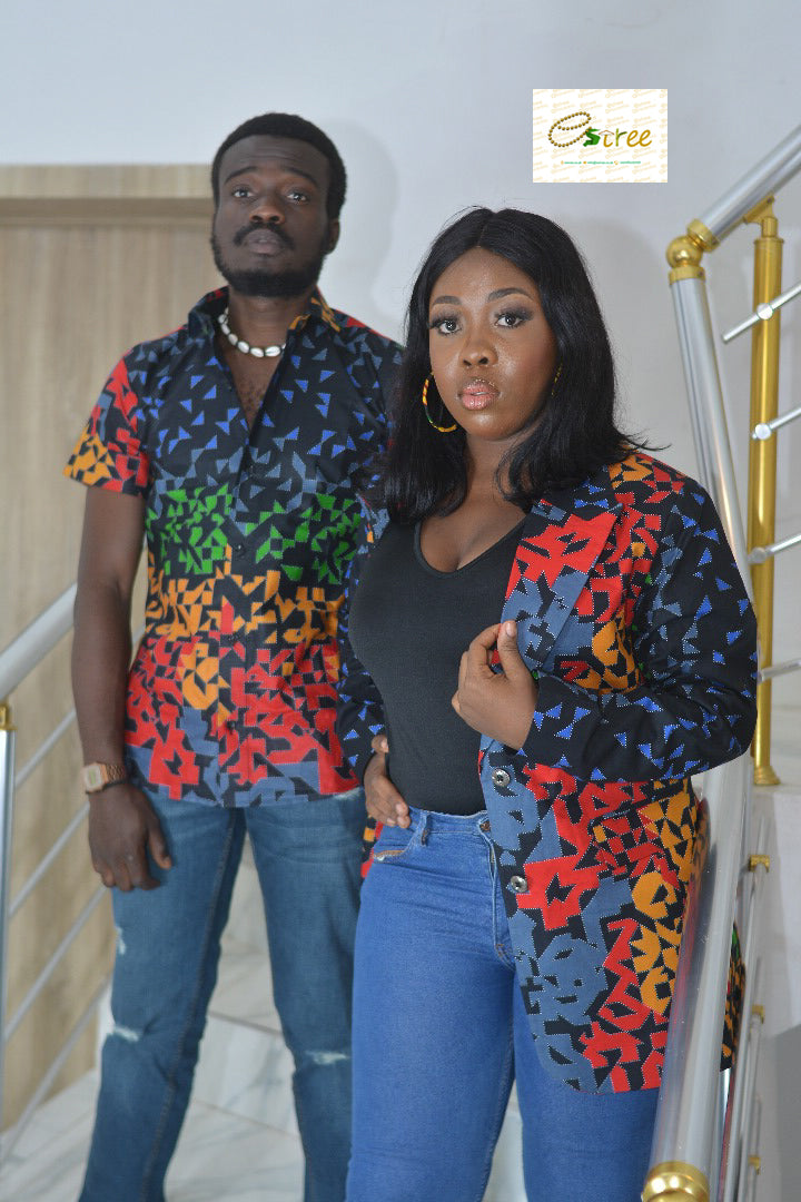 Ankara Elegant Blazers With Matching shirt