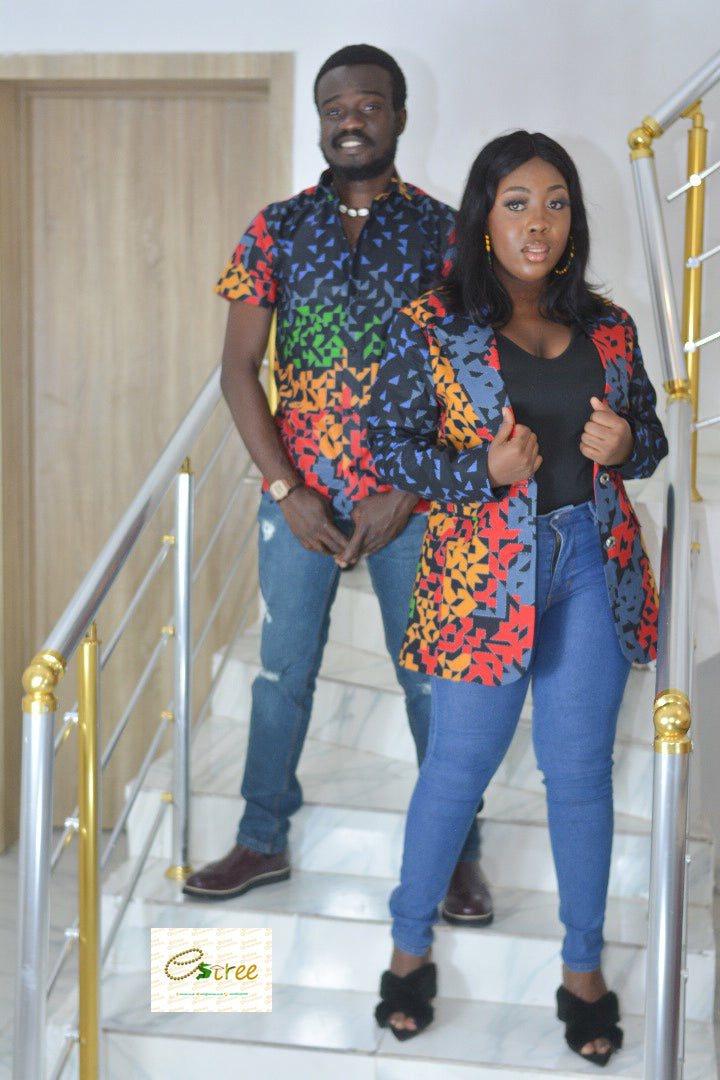 Ankara Elegant Blazers With Matching shirt