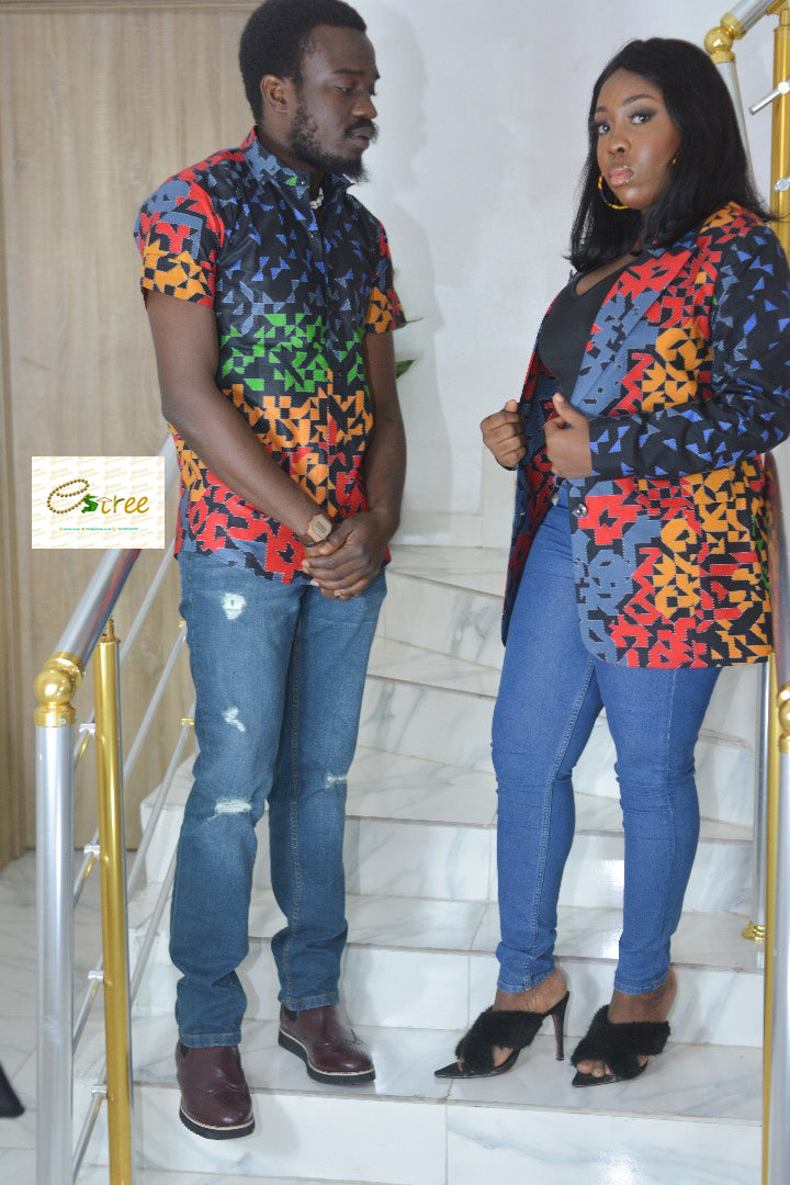 Ankara Elegant Blazers With Matching shirt