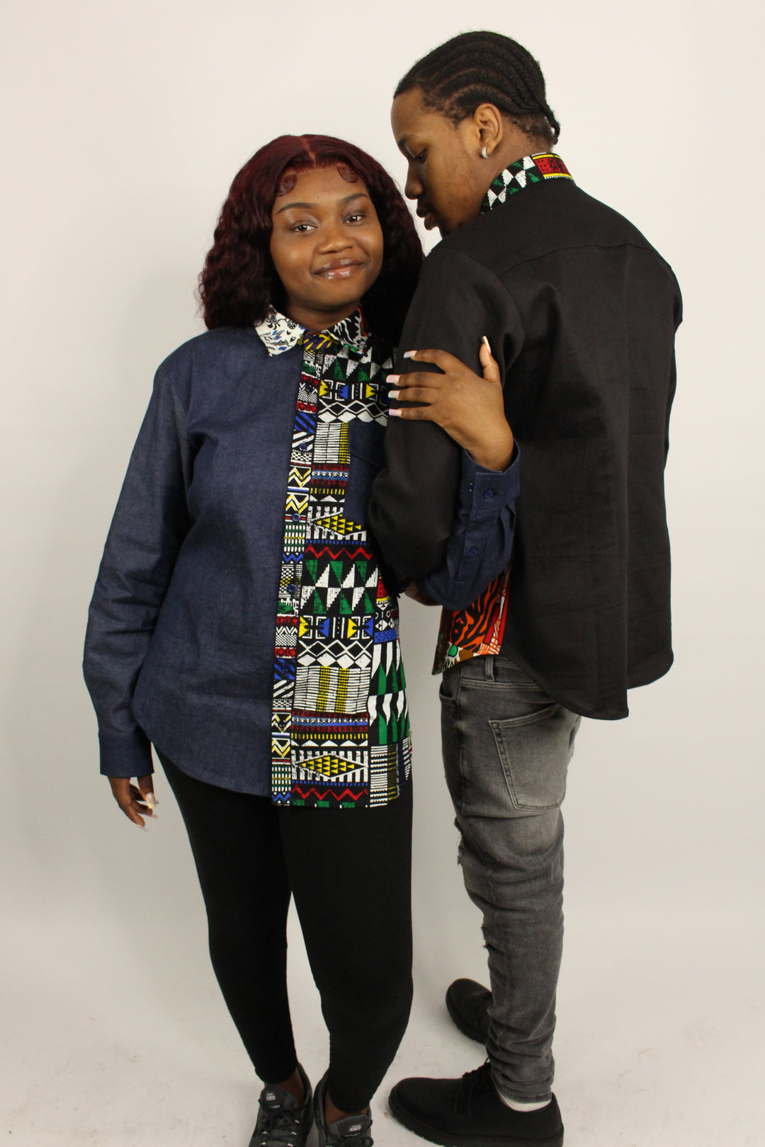 JOLADE & JONATHAN Afrocentric Denim shirt