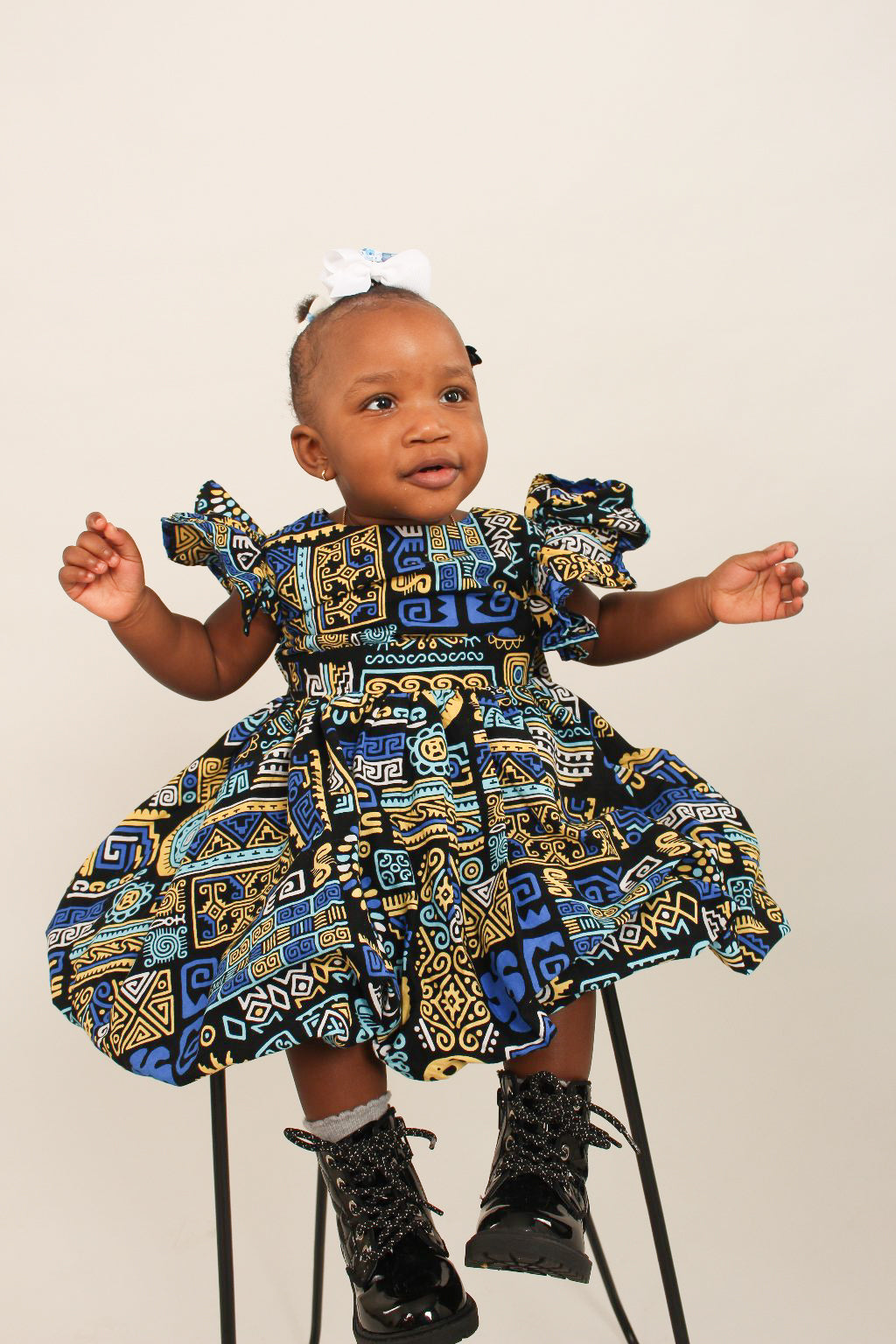 Kids Ankara Print Dress - Kayla