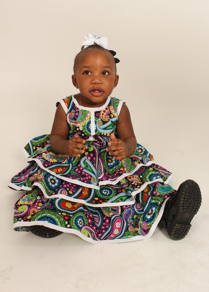 Kids ankara print dress - Demilade