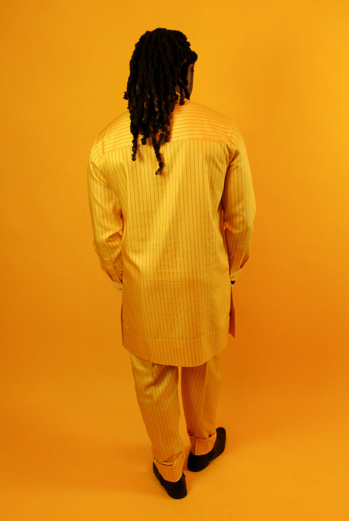 Yellow Striped Kaftan